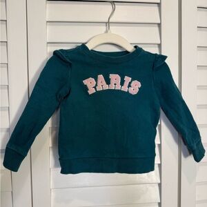 Janie and Jack Baby Toddler Girl Shirt with Pink Paris Print Size 12-18 months